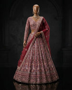 Butterfly Net Lehenga with Sequins Embroidery & Cancan Canvas Layers | Semi-Stitched