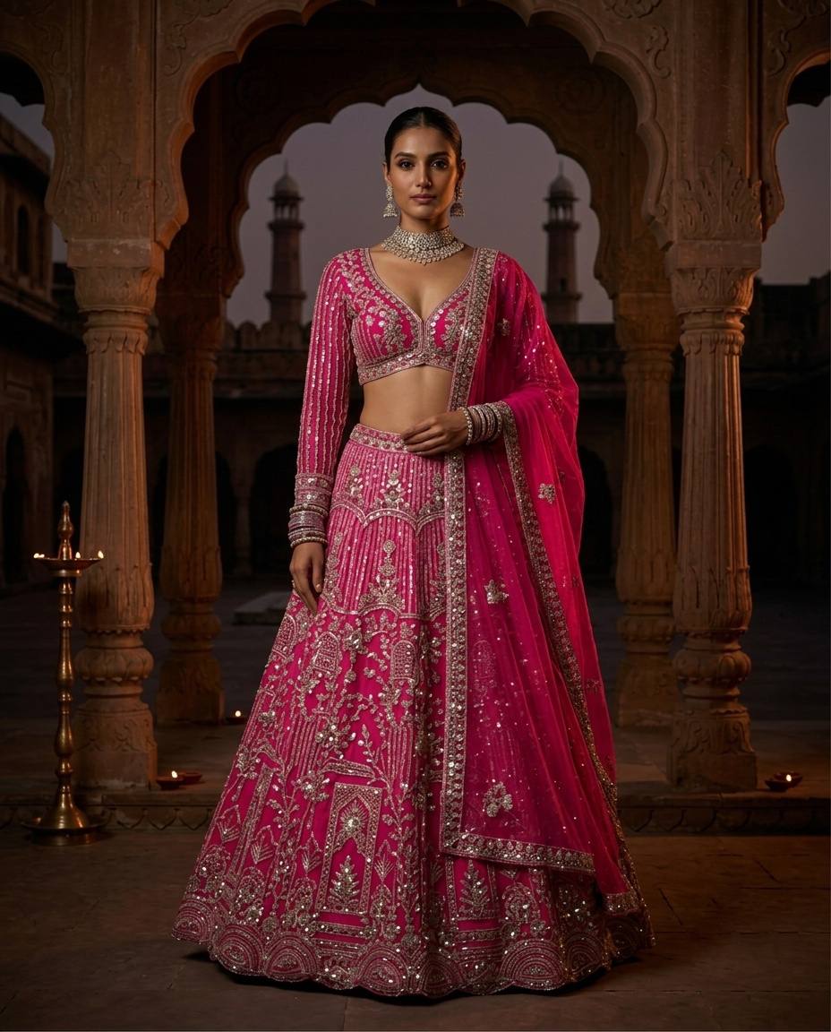 Soft Net Lehenga with Coding Sequins Work & Cancan Canvas Layers | Semi-Stitched