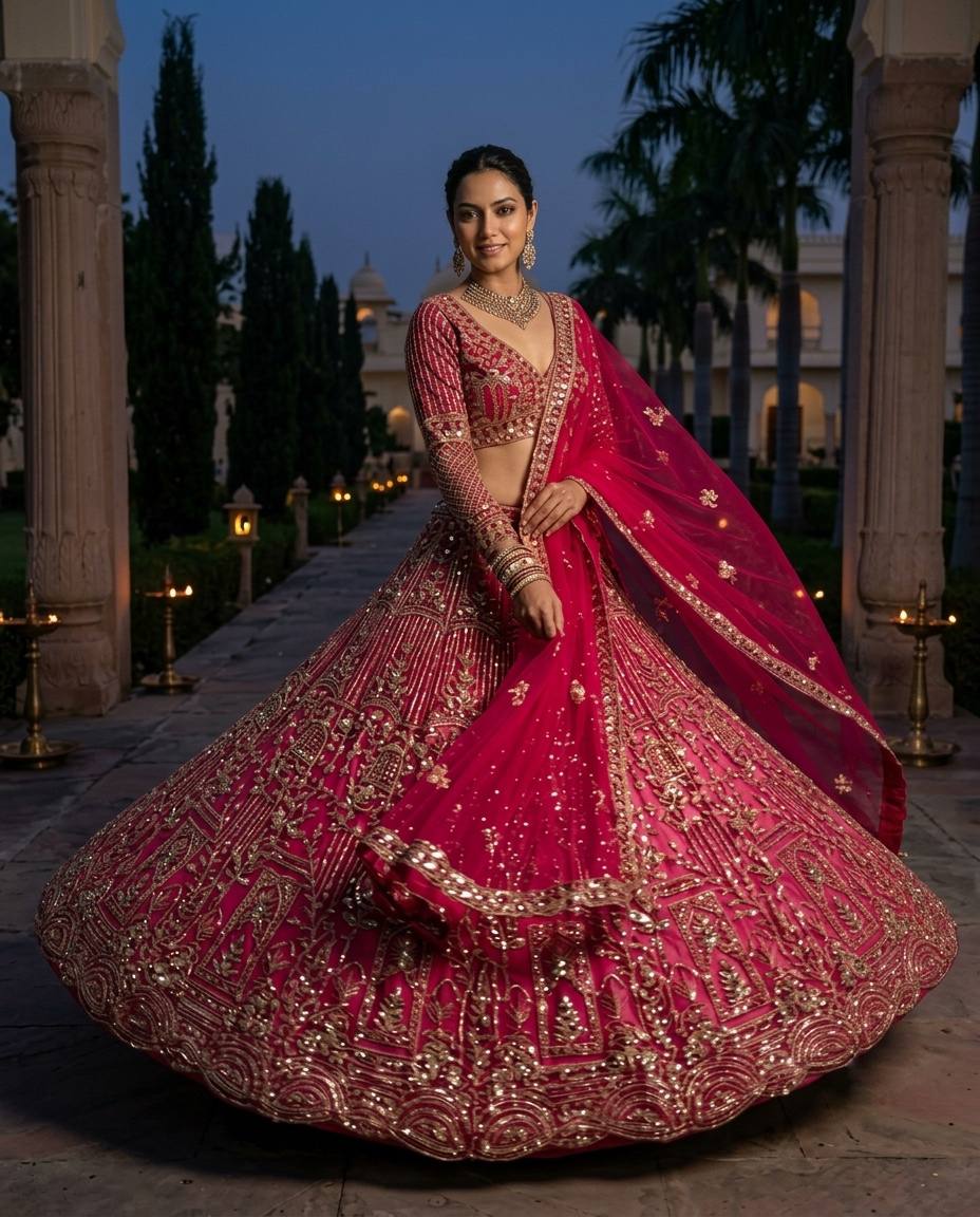 Soft Net Lehenga with Coding Sequins Work & Cancan Canvas Layers | Semi-Stitched
