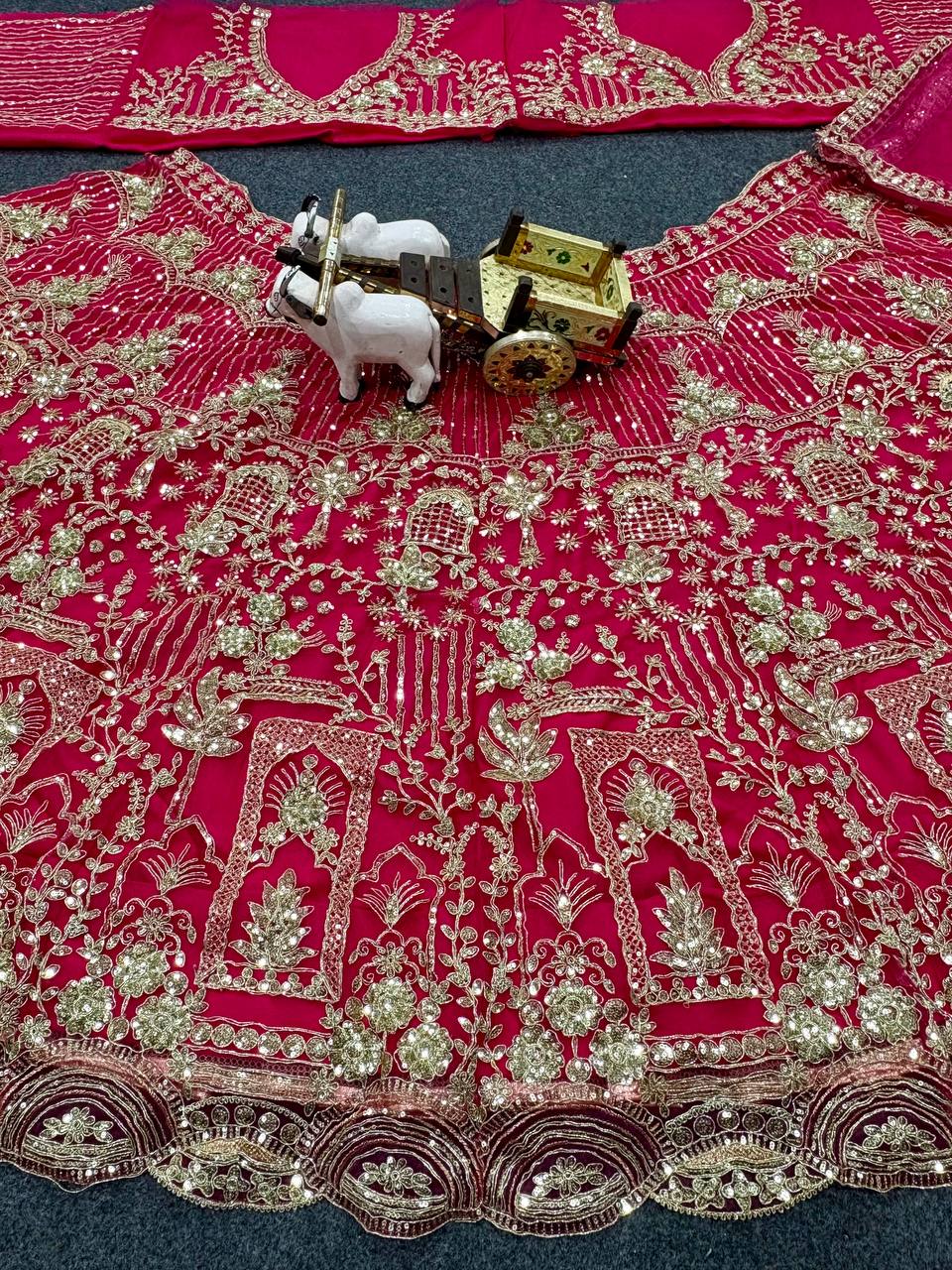 Soft Net Lehenga with Coding Sequins Work & Cancan Canvas Layers | Semi-Stitched