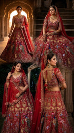 Fox Georgette Lehenga with Sequins Embroidery Work & Cancan Canvas Layers | 4 Meter Flare | Semi-Stitched