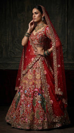 Fox Georgette Lehenga with Sequins Embroidery Work & Cancan Canvas Layers | 4 Meter Flare | Semi-Stitched