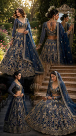 Soft Net Lehenga with Coding Sequins Work & Cancan Canvas Layers | Semi-Stitched