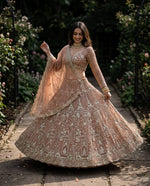 Soft Net Lehenga with Coding Sequins Work & Cancan Canvas Layers | Semi-Stitched