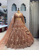 Soft Net Lehenga with Coding Sequins Work & Cancan Canvas Layers | Semi-Stitched