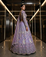 Soft Butterfly Net Lehenga with Coding Sequins Work & Cancan Canvas Layers | Lavender