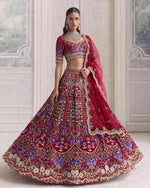 DESIGNER BRIDALRED WEDDINGLEHENGA