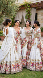Navratri Special Muslin Silk & Fox Georgette Lehenga with Digital Print & Foil Mirror Work