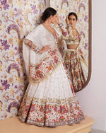 Navratri Special Muslin Silk & Fox Georgette Lehenga with Digital Print & Foil Mirror Work