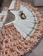 Navratri Special Muslin Silk & Fox Georgette Lehenga with Digital Print & Foil Mirror Work