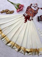 NAVRATRI Heavy Rayon Lehenga Choli with Fancy Lagdi Patta Lace & Mirror Work