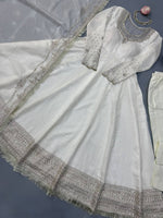 DESIGNER ANARKALI SUITWITH ORGANZA DUPATTA