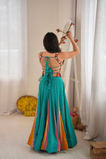 Navratri Heavy Rayon Lehenga Choli with Fancy Lagdi Patta Lace & Mirror Work
