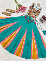 Navratri Heavy Rayon Lehenga Choli with Fancy Lagdi Patta Lace & Mirror Work