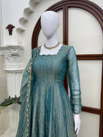 Gown with Pent & Dupatta Set – Elegant Ethnic Wear with Foil Work