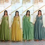 Gown with Pent & Dupatta Set – Elegant Ethnic Wear with Foil Work