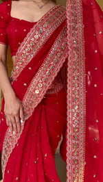 Red Designer Bridal Saree