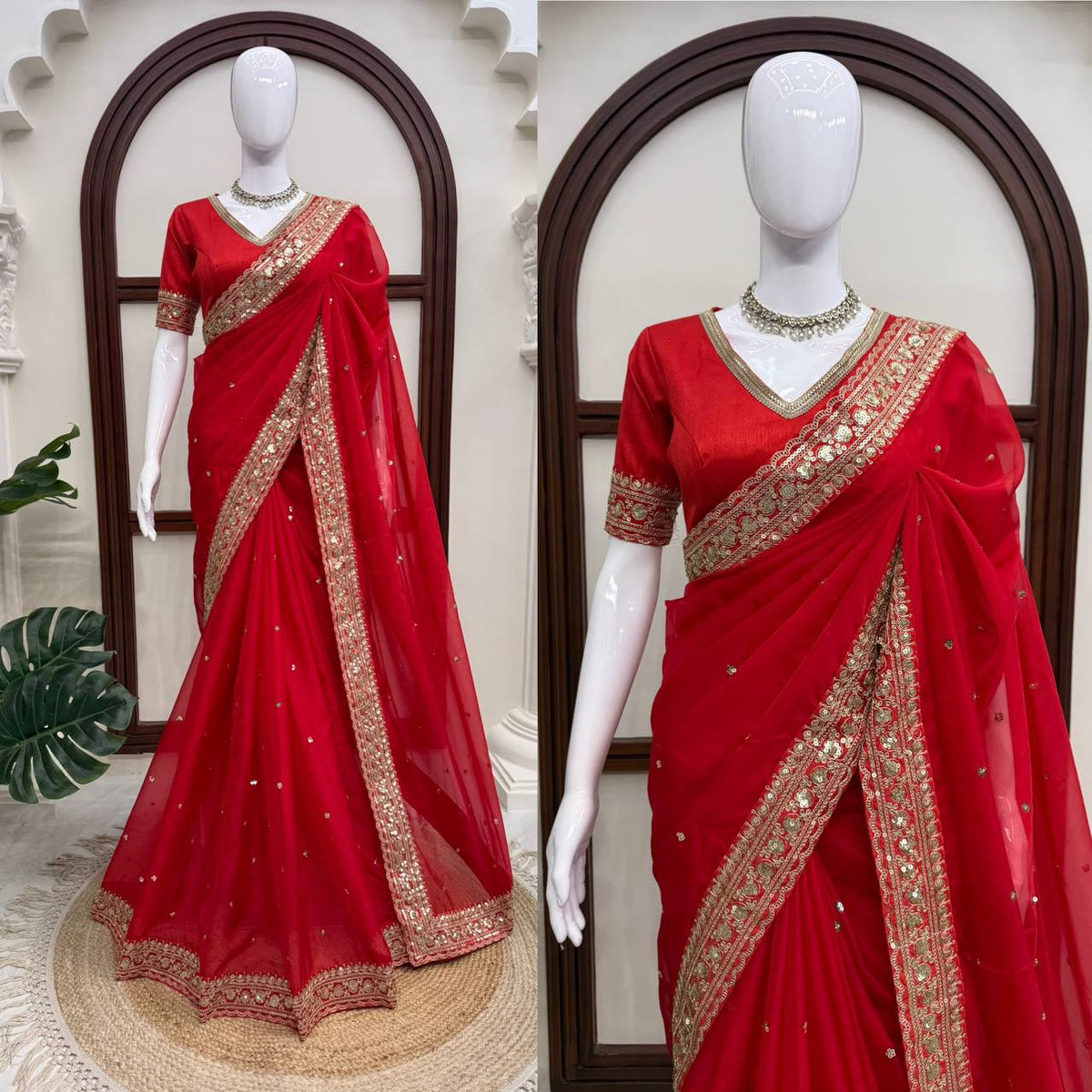 Red Designer Bridal Saree
