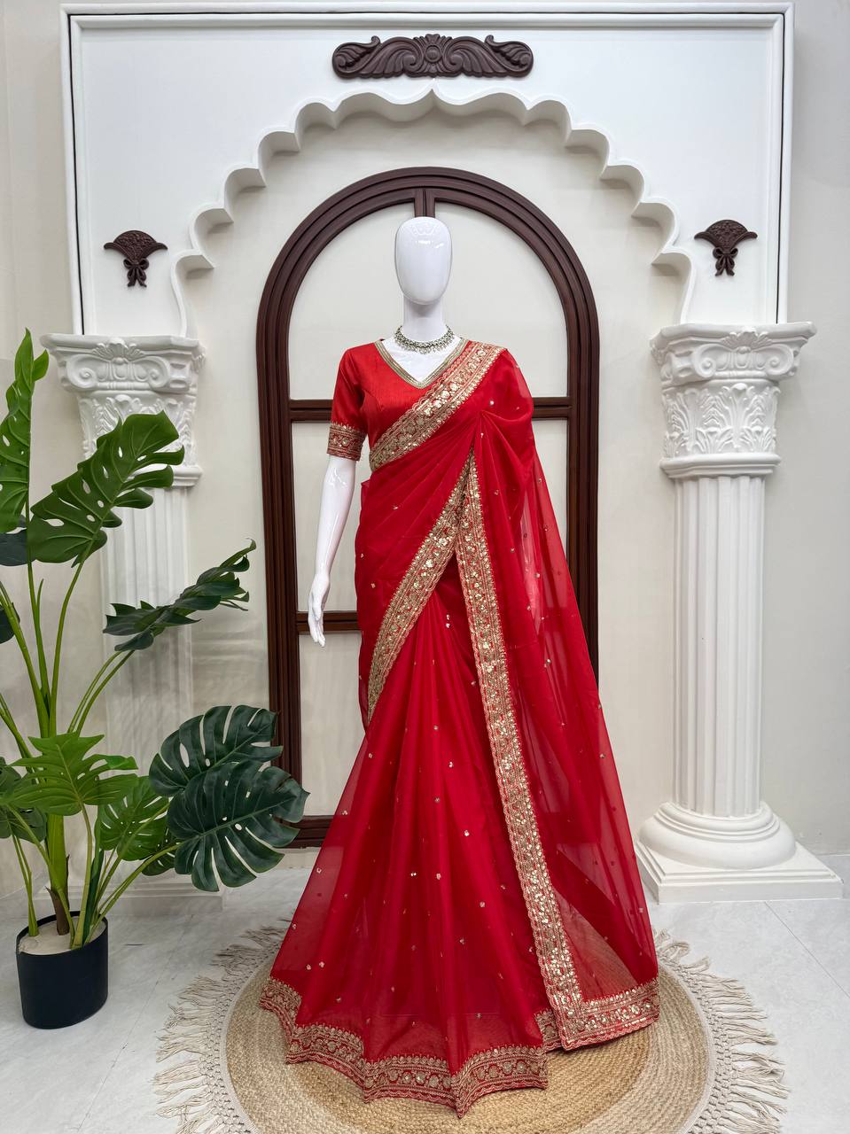 Red Designer Bridal Saree