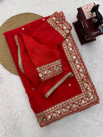 Red Designer Bridal Saree