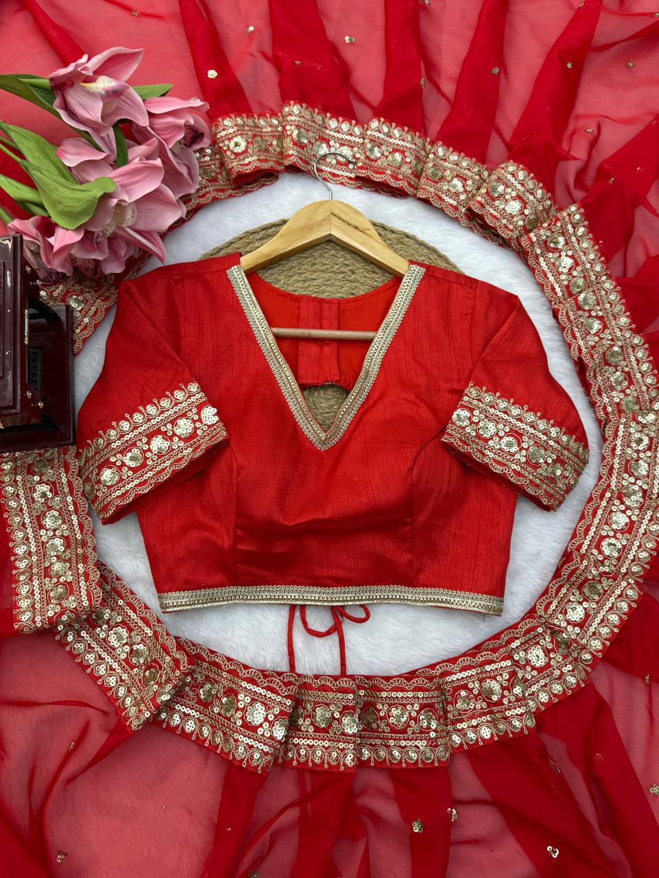 Red Designer Bridal Saree