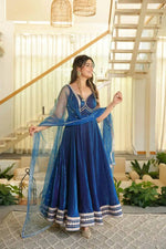Gown with Pent & Dupatta Set – Padded Gown with Heavy Fancy Lace | 