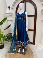 Gown with Pent & Dupatta Set – Padded Gown with Heavy Fancy Lace | 