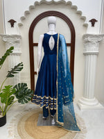 Gown with Pent & Dupatta Set – Padded Gown with Heavy Fancy Lace | 