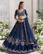 Premium Designer Blue Bridal Wedding lehenga