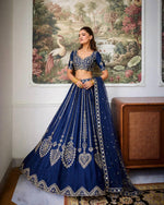 Premium Designer Blue Bridal Wedding lehenga