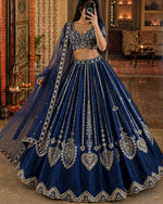 Premium Designer Blue Bridal Wedding lehenga