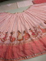 Navratri SpecialPremium Star Georgette Lehenga with Digital Print & Real Mirror Work