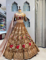 Complete set of Jimmy Choo lehenga, blouse and butterfly net dupatta