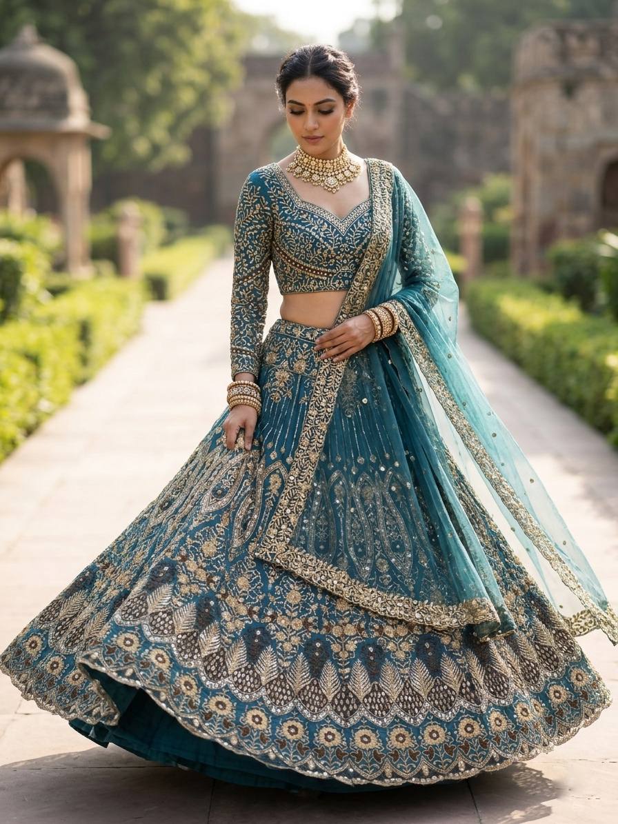 Gorgeous Soft Butterfly Embroidery Net Lehenga Choli