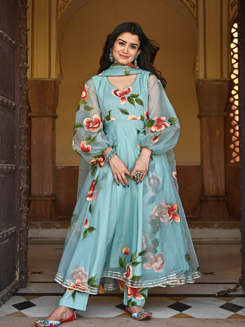 Buy Cyan Kurtis Online - Joshindia