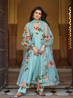 Buy Cyan Kurtis Online - Joshindia