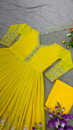 Buy Trendy Yellow Gown Online in India - Joshindia