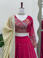 New Pink Georgette Designer Lehenga Choli