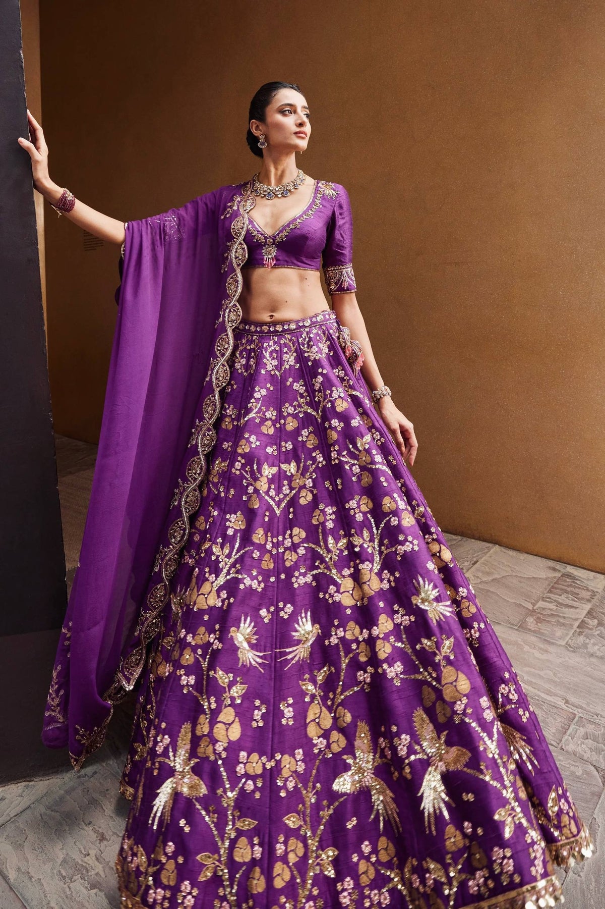 Purple Color Designer Silk Lehenga Choli
