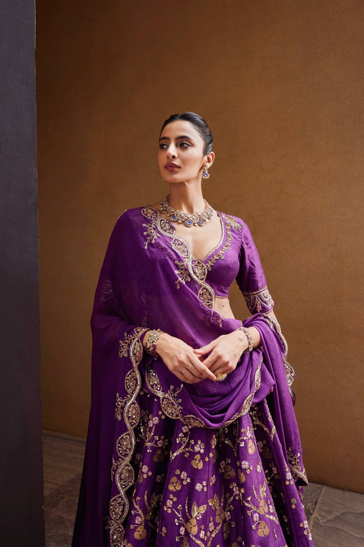 Purple Color Designer Silk Lehenga Choli