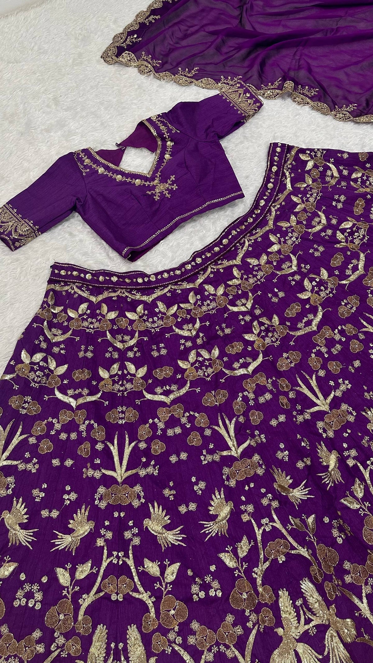 Purple Color Designer Silk Lehenga Choli