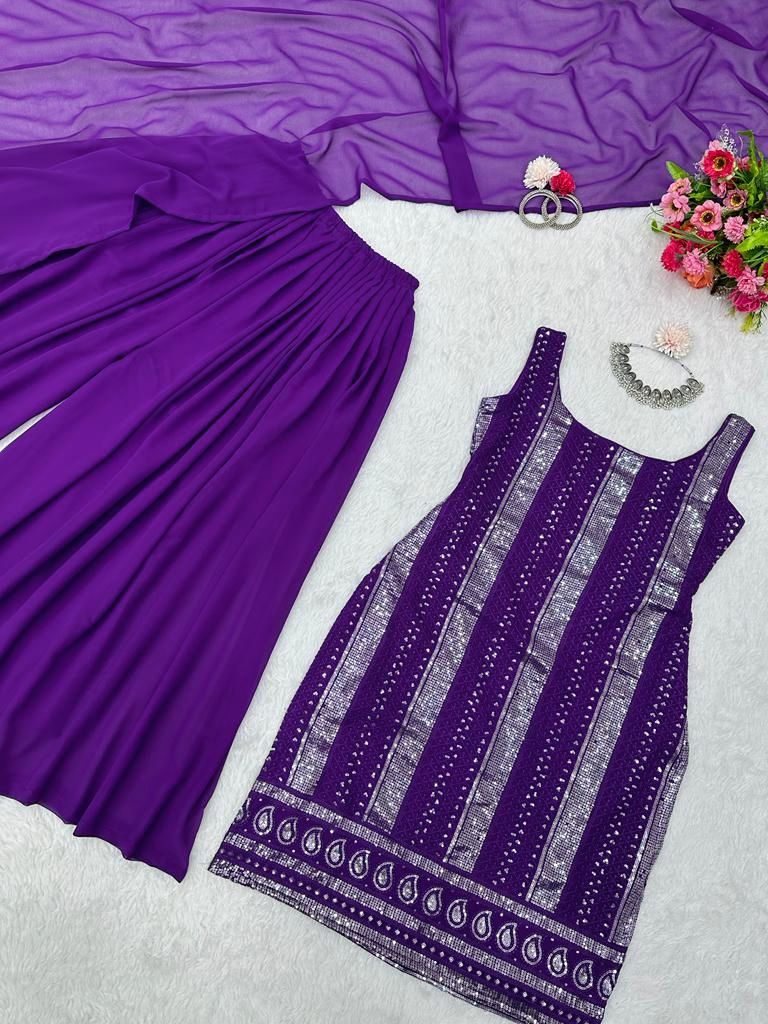 Buy Purple Salwar Suit online in India - Joshindia