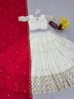 Designer Chinon Lehenga Choli with Embroidery
