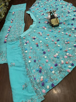 Designer Floral Embroidered Faux Georgette Lehenga Choli