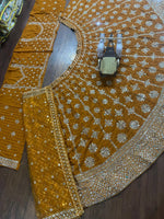 Mustard Yellow Color Designer Faux Georgette Lehenga Choli