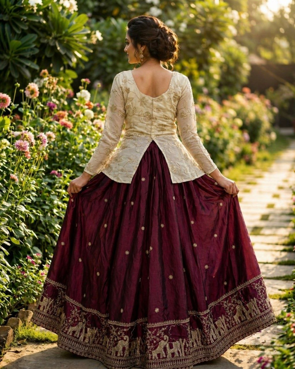 Premium Fendy Silk DesignerEmbroidery Lehenga Choli