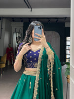 Premium Rangoli Silk Embroidery Designer Lehenga Choli