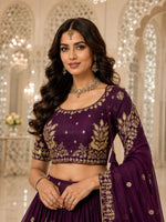 Buy yellow color mirror work lehenga choli online