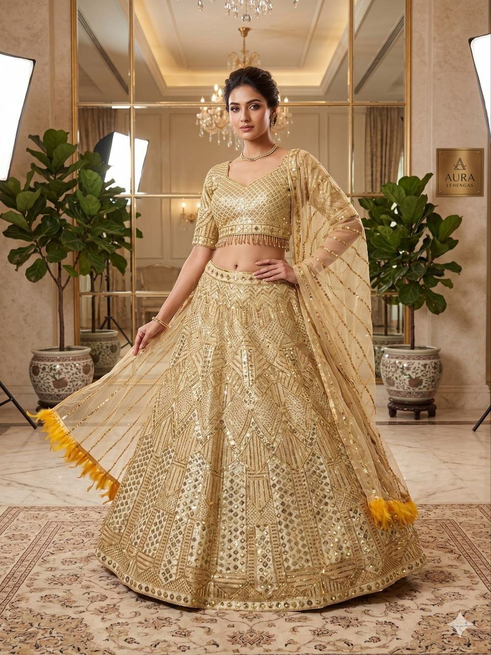 Premium Soft Net Designer Lehenga Choli