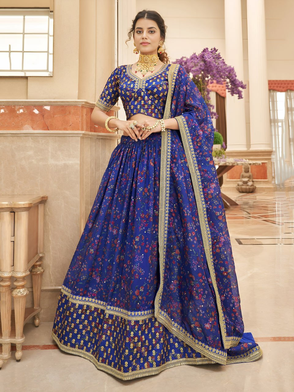 Premium OrganzaEmbroidery Lehenga Choli